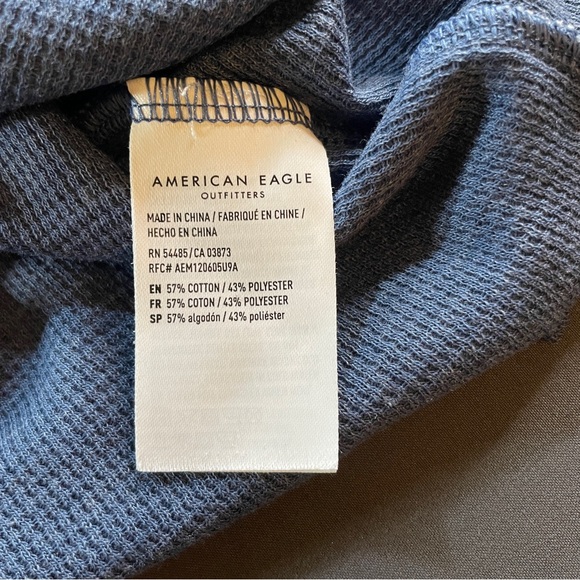 American Eagle Outfitters Light Blue Ribbed Tee - Picture 6 of 11